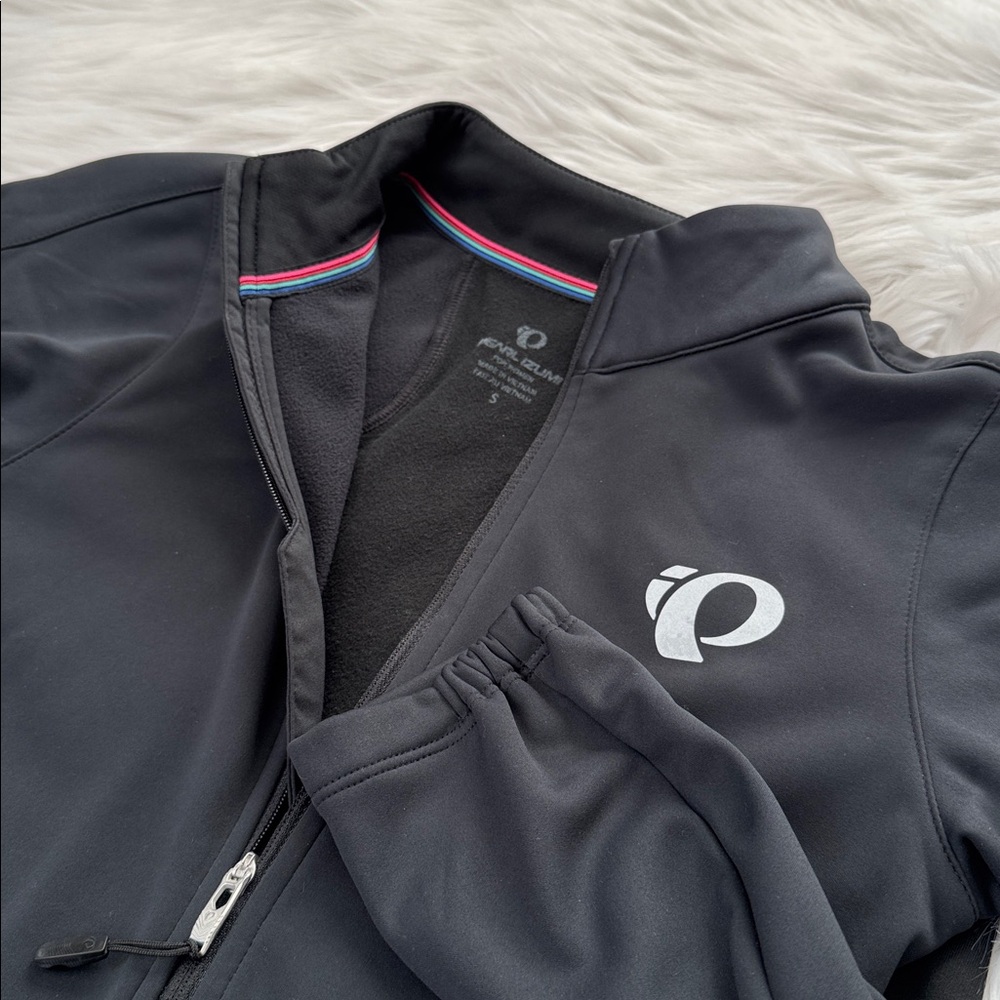 New: Women’s Pearl Izumi Black Softshell & Fleece Lined Cycling Jacket - Picture 5 of 9